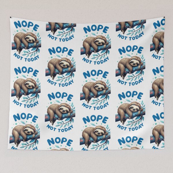 Item preview, Lazy Day Vibes: Sloth Mode Activated designed and sold by Catnip-Quests.