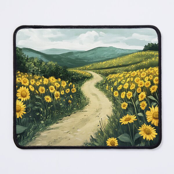Item preview, Rural Cottagecore: Sunflower Field Dirt Road designed and sold by bapupa.