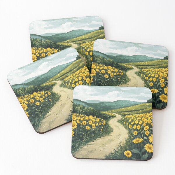 Item preview, Rural Cottagecore: Sunflower Field Dirt Road designed and sold by bapupa.
