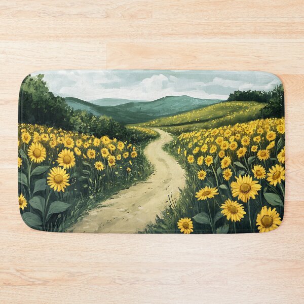 Item preview, Rural Cottagecore: Sunflower Field Dirt Road designed and sold by bapupa.