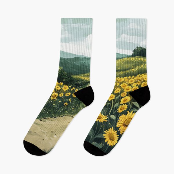 Item preview, Rural Cottagecore: Sunflower Field Dirt Road designed and sold by bapupa.