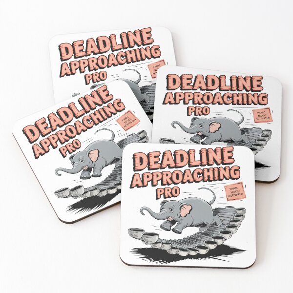 Item preview, Deadline Approaching Pro – Funny Elephant Panic Mode Design designed and sold by WildlifeInc.