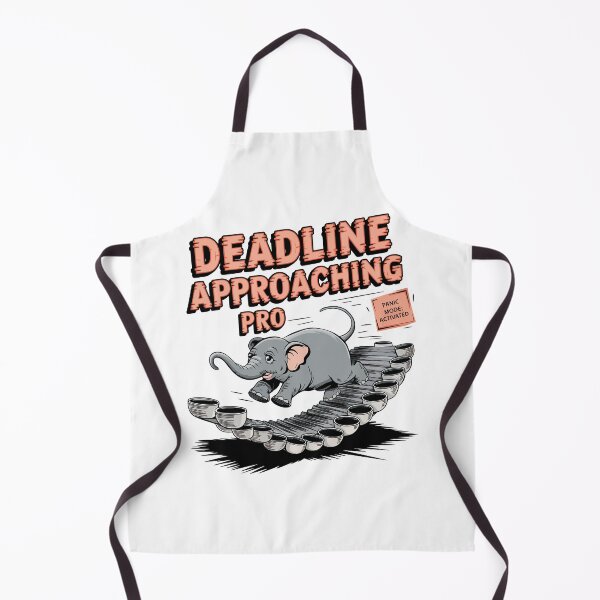 Item preview, Deadline Approaching Pro – Funny Elephant Panic Mode Design designed and sold by WildlifeInc.
