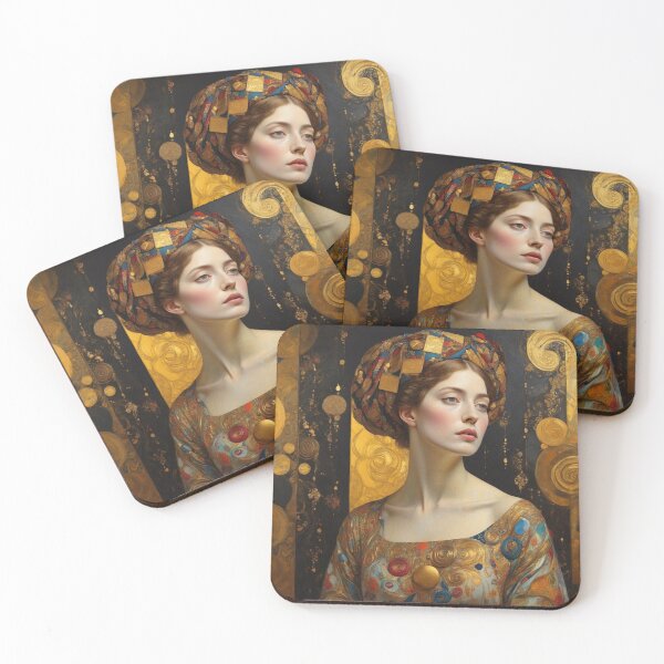 Item preview, The Golden Woman - Art Nouveau art inspired by Gustav Klimt designed and sold by Vintage Designs +.
