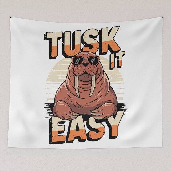 Item preview, Tusk It Easy Retro Walrus Chill Design designed and sold by WildlifeInc.