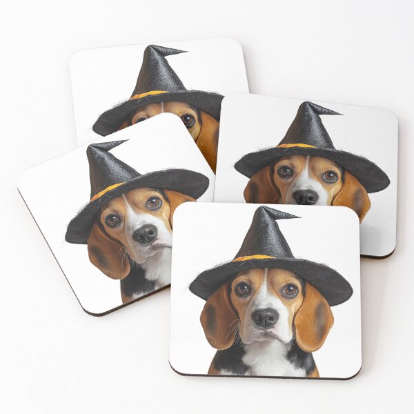 Item preview, Beagle Dog Wearing Halloween Witch Hat designed and sold by LazyOwlStore.