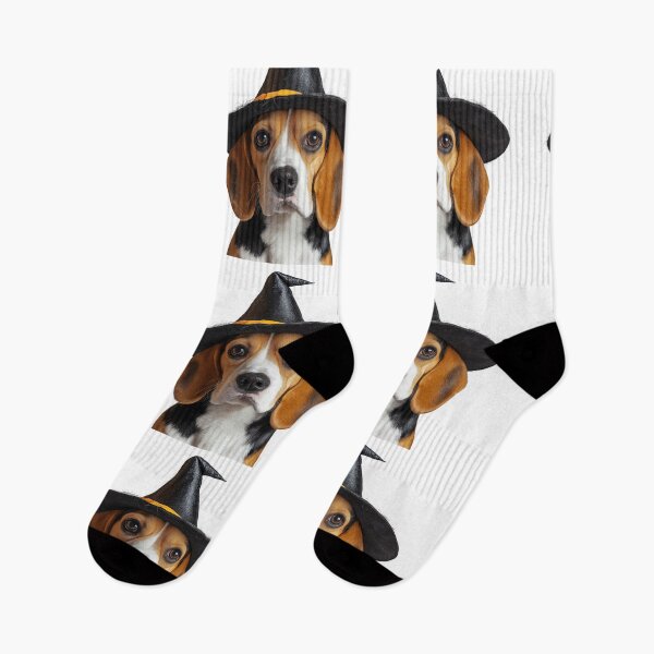 Item preview, Beagle Dog Wearing Halloween Witch Hat designed and sold by LazyOwlStore.