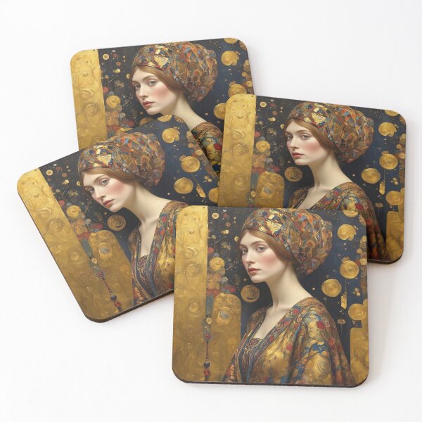 Item preview,  The Golden Woman - Art Nouveau art inspired by Gustav Klimt designed and sold by Vintage Designs +.