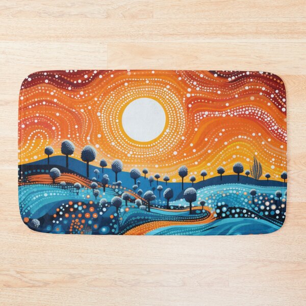Item preview, Aboriginal Inspired Dot Art - Winter Sun Shining designed and sold by GrinGalore.