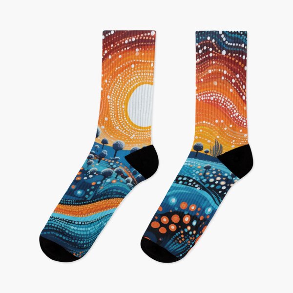 Item preview, Aboriginal Inspired Dot Art - Winter Sun Shining designed and sold by GrinGalore.
