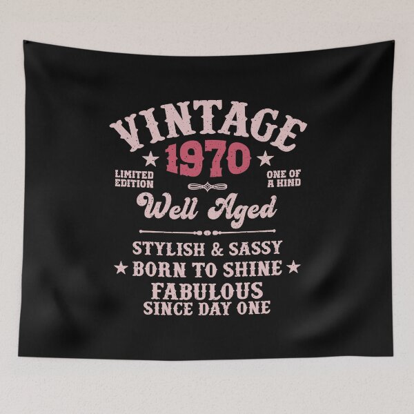 Item preview, 55th Birthday Vintage 1970 Well Aged 55 Years For Her designed and sold by eclecTEEq.