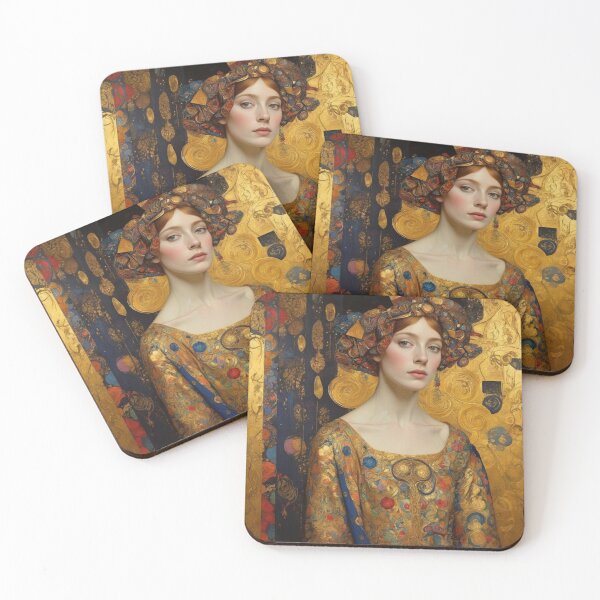 Item preview, The Golden Woman - Art Nouveau art inspired by Gustav Klimt designed and sold by Vintage Designs +.