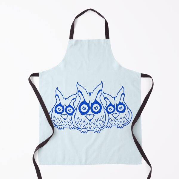 Item preview, 3 owl friends look scary big horror eyes halloween designed and sold by shirt-o-mat.