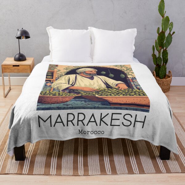 Item preview, A Vintage Illustration of Marrakesh - Morocco  designed and sold by GoodOldVintage.