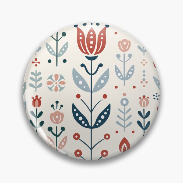 Item preview, Scandinavian Folk Flowers designed and sold by RebeckaWi.