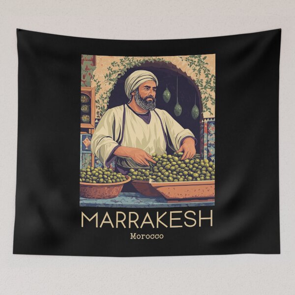Item preview, A Vintage Illustration of Marrakesh - Morocco  designed and sold by GoodOldVintage.
