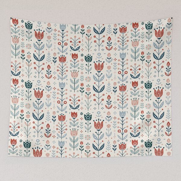 Item preview, Scandinavian Folk Flowers designed and sold by RebeckaWi.