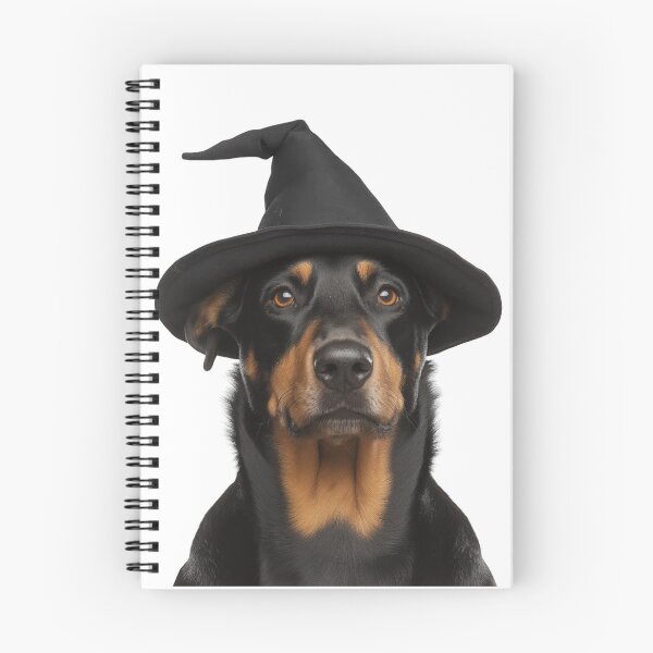 Item preview, Beauceron Dog Wearing Halloween Witch Hat designed and sold by LazyOwlStore.