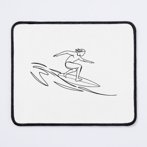 Item preview, Trendy Line art surfer Beach Summer Vacation Surfer ,Surfboard Surfing designed and sold by SOUFIANE1991.