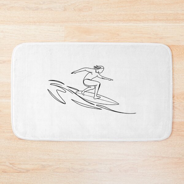 Item preview, Trendy Line art surfer Beach Summer Vacation Surfer ,Surfboard Surfing designed and sold by SOUFIANE1991.