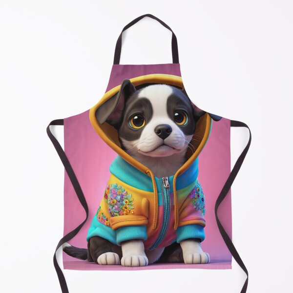 Item preview, Folk Art puppy wearing a hoodie designed and sold by Colin Bentham.