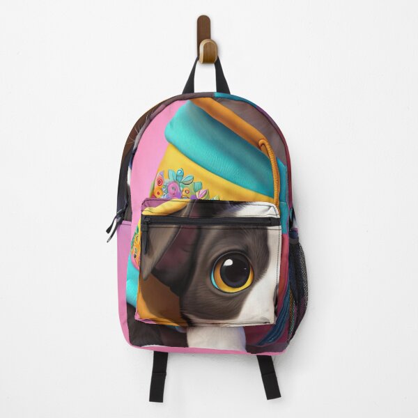 Item preview, Folk Art puppy wearing a hoodie designed and sold by Colin Bentham.