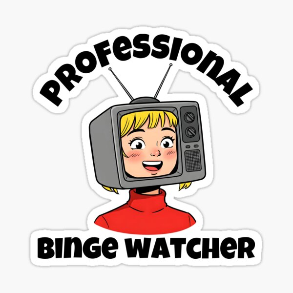 Item preview, Professional Binge Watcher TV Head - Humorous Couch Potato T-Shirt designed and sold by CuddlyPorcupine.