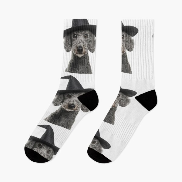 Item preview, Bedlington Terrier Dog Wearing Halloween Witch Hat designed and sold by LazyOwlStore.