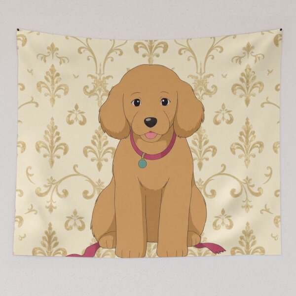 Item preview, Golden Doodle & Damask Ghilbi Style  designed and sold by DesignsByPrnces.