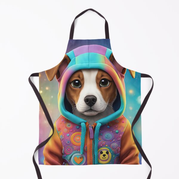Item preview, Folk Art puppy wearing a hoodie designed and sold by Colin Bentham.