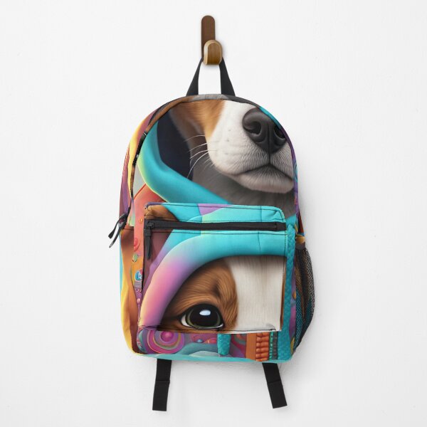 Item preview, Folk Art puppy wearing a hoodie designed and sold by Colin Bentham.