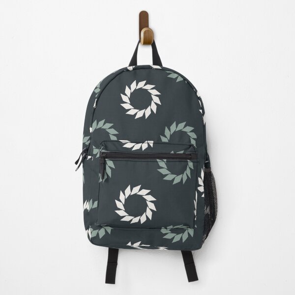 Item preview, Spiraling Leaf Pattern on Dark Background designed and sold by Mint + Midnight.