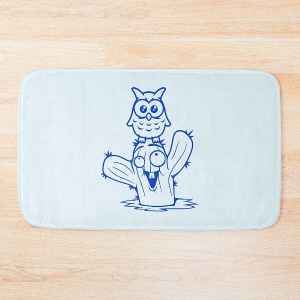 Item preview, Owl cactus desert 2 friends happy team cartoon fun designed and sold by shirt-o-mat.