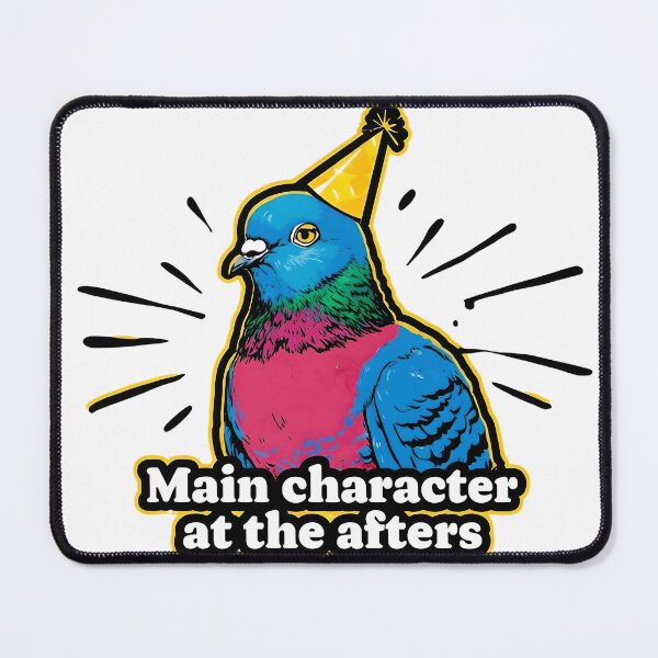Item preview, Party Pigeon – "Main Character at the Afters" Funny Bird Design designed and sold by THETEEHEEPARTY.
