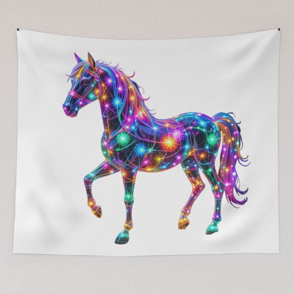 Item preview, Colorful Glowing Horse designed and sold by GloriousArtSKD.