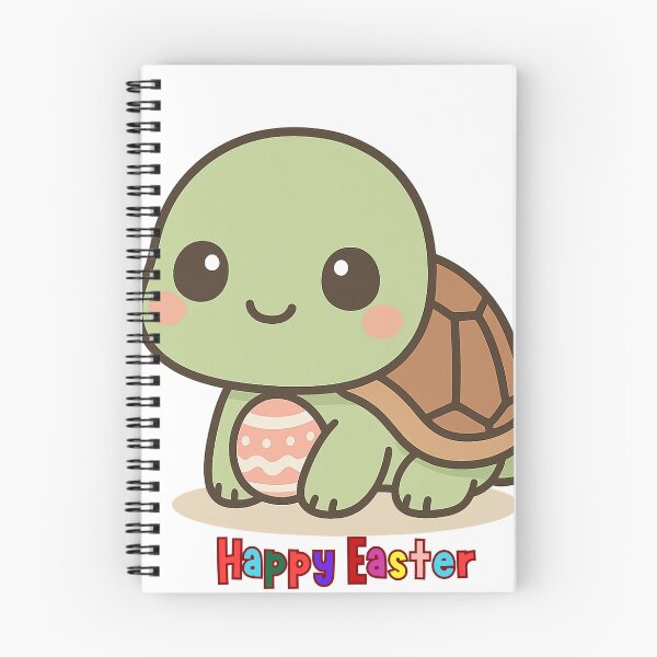 Item preview, Happy Easter Turtle – Kawaii Baby Turtle Holding Easter Egg – Cute Spring Animal Art designed and sold by ThaiArtShop.