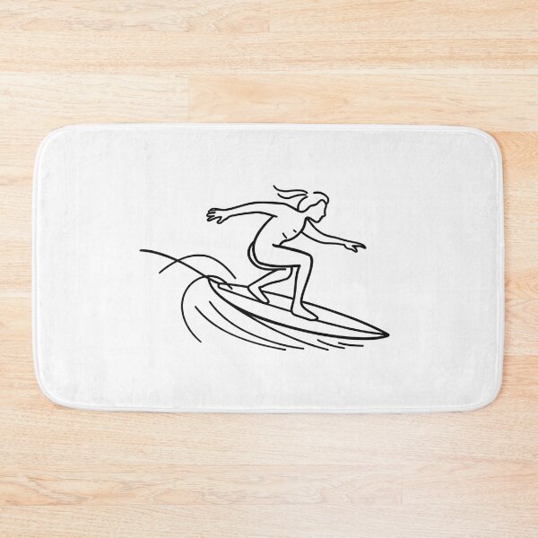 Item preview, Trendy Line art surfer Beach Summer Vacation Surfer ,Surfboard Surfing designed and sold by SOUFIANE1991.