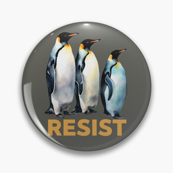 Item preview, Penguin Resistance Protest Penguin  - I Stand With The Penguins designed and sold by FurrFunPrints.