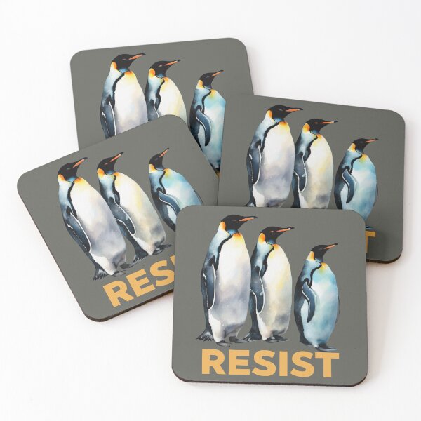 Item preview, Penguin Resistance Protest Penguin  - I Stand With The Penguins designed and sold by FurrFunPrints.
