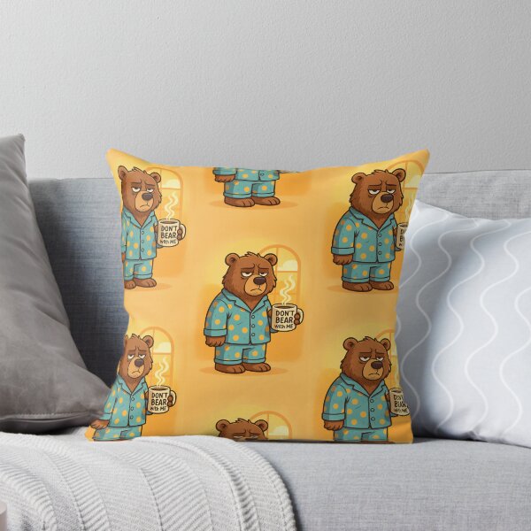 Item preview, Lazy Bear with Coffee – Funny Cartoon Morning Mood Design designed and sold by Emanova9.