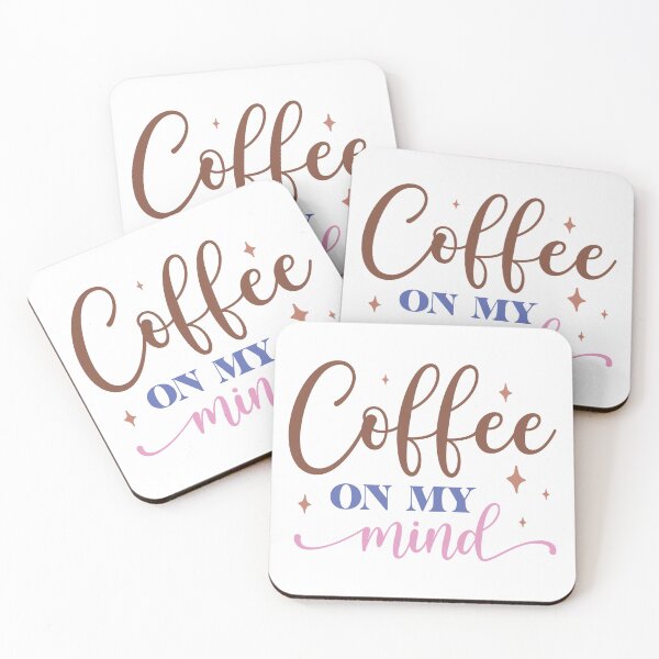 Item preview, Coffee On My Mind Typography Art designed and sold by Art-shia.