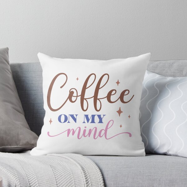Item preview, Coffee On My Mind Typography Art designed and sold by Art-shia.