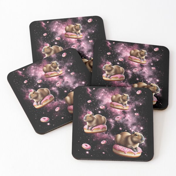Item preview, Capybara Riding Donut Space Galaxy Capybara Lover designed and sold by Kimberley King Art  King Art.