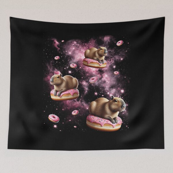 Item preview, Capybara Riding Donut Space Galaxy Capybara Lover designed and sold by Kimberley King Art  King Art.