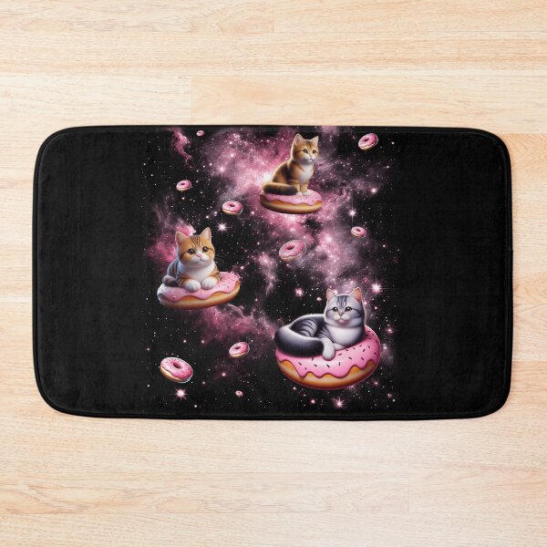 Item preview, Cute Cat Riding Donut Space Galaxy Kitten Lover designed and sold by Kimberley King Art  King Art.