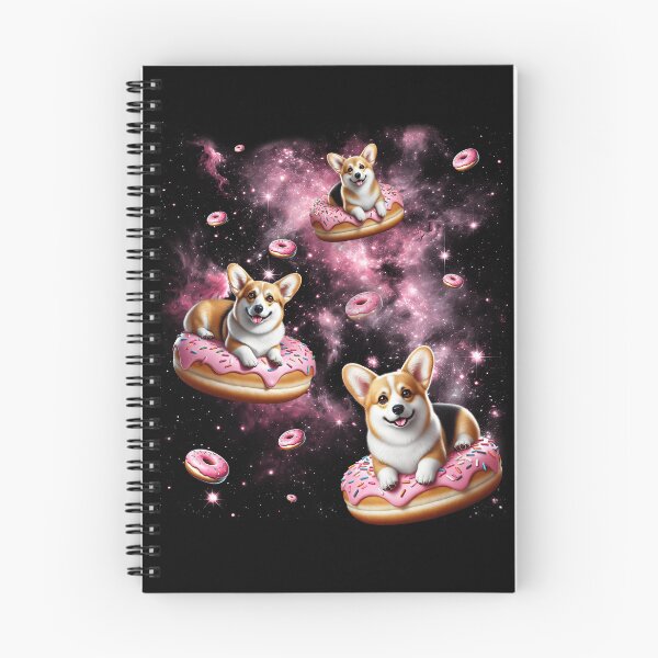 Item preview, Cute Corgi Riding Donut Space Galaxy Dog Lover designed and sold by Kimberley King Art  King Art.