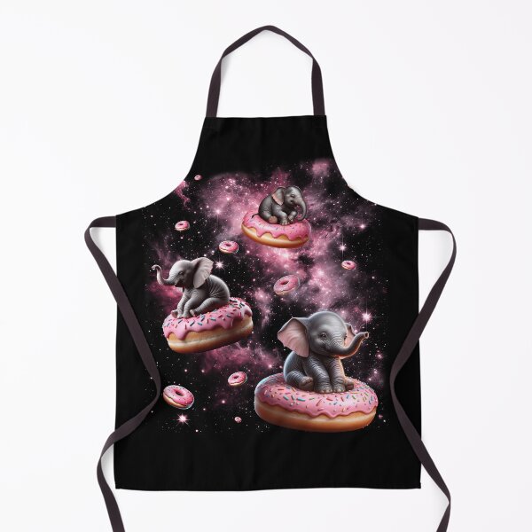 Item preview, Cute Elephant Riding Donut Space Galaxy Elephant Lover designed and sold by Kimberley King Art King Art.