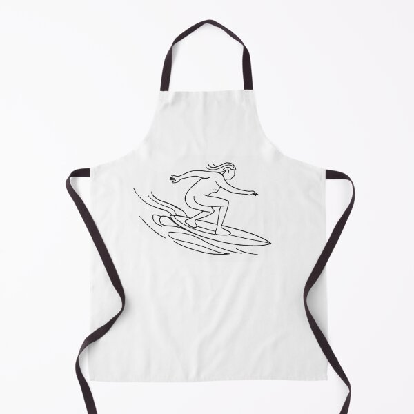 Item preview, Trendy Line Art Girl Surfing Beach Summer Vacation Surfer ,Surfboard Surfing designed and sold by SOUFIANE1991.