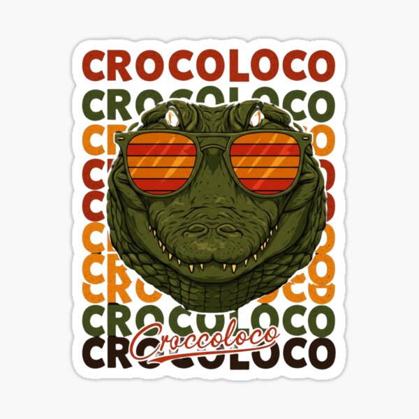 Artikel-Vorschau von Crocoloco – Verrückt cooles Krokodil-Cartoon-Design, designt und verkauft von Colorful-Garden.
