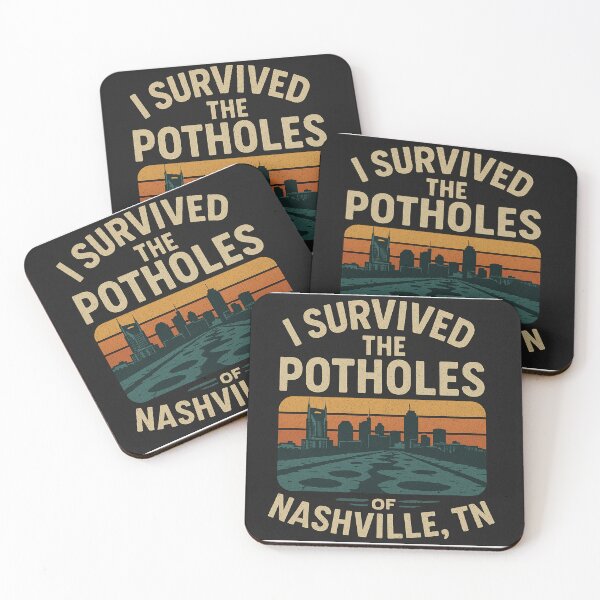 Item preview, Funny Nashville Local Pride T-Shirt | Pothole Survivor designed and sold by POD DYNASTY | Original Print On Demand T-Shirt Graphics.